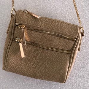 Francesca’s gold crossbody purse